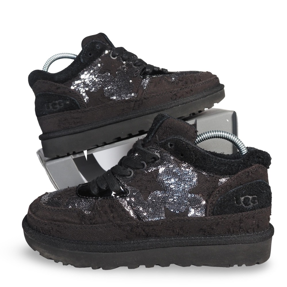 UGG Highland Sport Distressed Sequin Sneakers Black 1109631 Women's 5